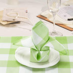 Buffalo Plaid Table Napkins Set of 100 Checkered Cloth Napkins 17x17 inch Washable Dinner Gingham Pattern Napkins Soft Napkins for Wedding Party Dining Banquet(Emerald and White) - Image 7