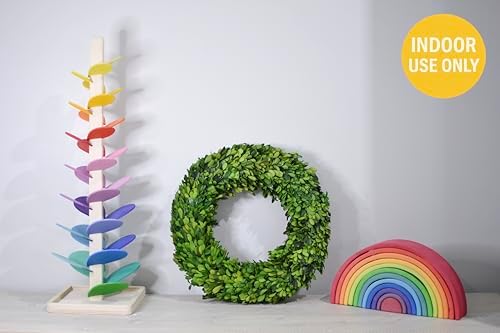 Preserved Boxwood Wreath 18 Inch – Real Greenery Spring Summer & Year-Round Indoor Décor, Farmhouse Wall & Mantel, Fade-Resistant - Image 2