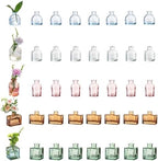 Glasseam Mini Bud Vases in Bulk 40: Colored Small Flower Vases for Centerpieces, Cute Tiny Glass Table Centerpiece for Flowers - Modern Wedding Decorations for Living Room Kitchen Baby Showers by Glasseam