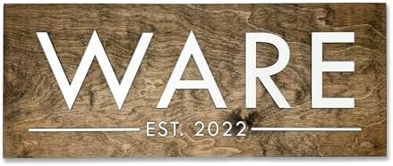 Custom Wood Sign for Newlyweds – Just Married Sign, Wedding Registry Gifts, Personalized Family Name Plaque, Wood Name Signs, Family Name Signs, Hickory Hollow Designs (Simple & Lines) - Image 2