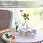 Glasseam Glass Bud Vase for Centerpieces, 6Pcs Clear Small Flower Vase Set - Image 4