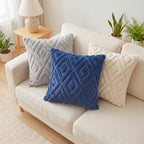 Pallene Fall Beige Faux Fur Throw Pillow Covers 26x26 Set of 2 - Image 6
