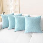 CaliTime Decorative Throw Pillow Covers 18 X 18 Inches Light Blue Grey by CaliTime