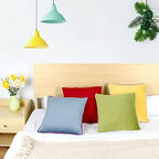 Throw Pillow Covers 16x16 Inches Set of 4 Soft Velvet Couch Cushion Covers Modern 8-Colors Rainbow Designs for Sofa Bedroom Home Decor(Rainbow Series with Edge) - Image 2