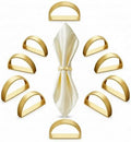 Chengu 40 Pcs Gold Napkin Rings Stainless Steel, Matte Gold Semicircle by CHENGU