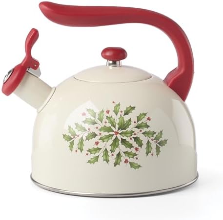 Lenox Holiday Aluminum Christmas Tea Kettle, 84oz by Lenox