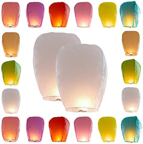 20 PCS Color Hanging Paper Lanterns, You can use These Lanterns to Easily Create a Style Festive Atmosphere, Lanterns for Birthday Party Wedding Decoration and Outdoor Events. by Dusiwapr