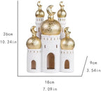 Mubarak Mosque Castle Sculpture, White and Gold, 10.24x7.09x3.54 - Image 5