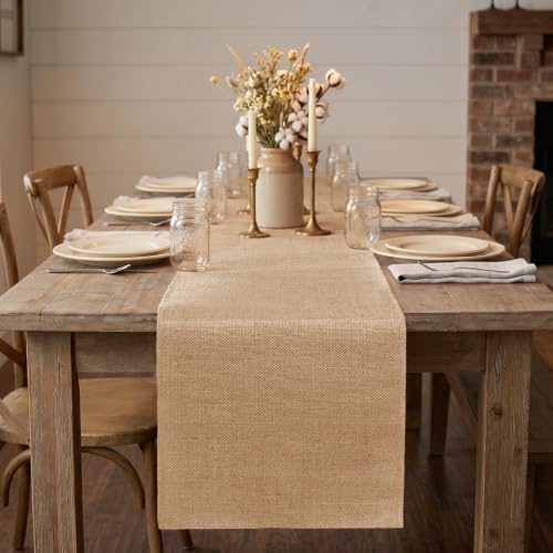 10 Pcs Burlap Table Runners 12" x 71" with Finished Edges - Image 2