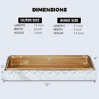 Handicrafts Home Large Decorative Storage Box 12x6– Coffee Table Organizer Box, Modern Home Décor Accent, Keepsake Memory Box, Jewelry Storage Box, Boho Decorative Box with Lid for Shelf, Mantle Decor - Image 2