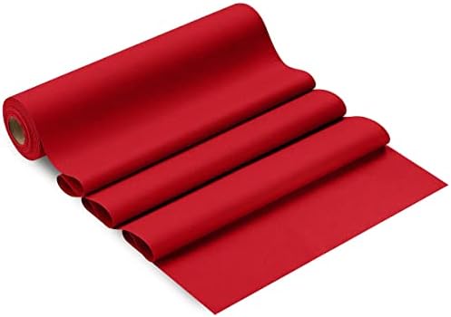 Disposable Table Runner for Dining Table, 16" 20-Pack Linen-Like Red Paper Table Runners for Christmas, Party, Wedding Or Event - Image 7