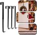 4 Pack No-Drill Over Door Hooks for 15-25" Doors, Heavy-Duty Metal with Shock-Absorbing Pads. Holds Towels, Coats, Bags & Seasonal Wreaths, Ideal for bathrooms, entryways and Front Doors. by Unknown
