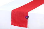 VDS Pack of 10, Burlap Table Runner 100% Natural Jute Rustic Hessian Table Cloth Centrepiece for Wedding Bridal Shower Birthday Event Party Banquet Table Decoration (Size 12X108 Inch)(Red) - Image 2