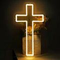 Cross Neon Sign, Jesus Led Neon Light for Wall Decor Home Bedroom USB Powered Light-Upside Down Cross Lights for Easter Christmas Wedding Decor by SHIDASIGN
