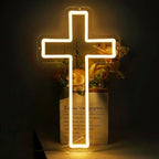 Cross Neon Sign, Jesus Led Neon Light for Wall Decor Home Bedroom USB Powered Light-Upside Down Cross Lights for Easter Christmas Wedding Decor by SHIDASIGN