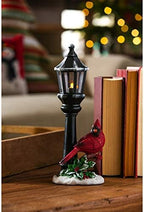 Cypress Home Beautiful Christmas Cardinal Street Lamp LED Table Top Décor - 4 x 3 x 10 Inches Indoor/Outdoor Decoration for Homes, Yards and Gardens - Image 2