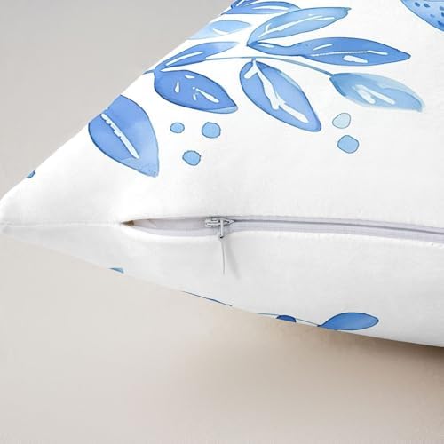 Erosebridal Hanukkah Decorations Decorative Pillow Covers, Chanukah Festival Throw Pillow Covers 24X24 Set of 2, Blue Christmas Cushion Cases for Couch Bed Sofa Home Decor - Image 4