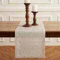 Solino Home 100% Linen Table Runner, 14 x 120 in, Natural and White Striped by SolinoHome