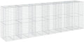 vidaXL Gabion Basket with Cover 236.2"x39.4"x78.7" Galvanized Iron by vidaXL