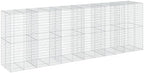 vidaXL Gabion Basket with Cover 236.2"x39.4"x78.7" Galvanized Iron by vidaXL