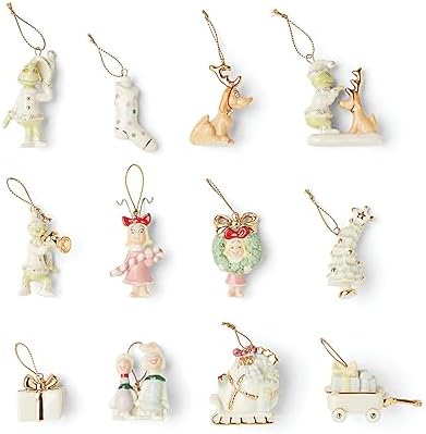 Lenox Dr. Seuss Grinch 12-Piece Christmas Hanging Ornament Set by Lenox