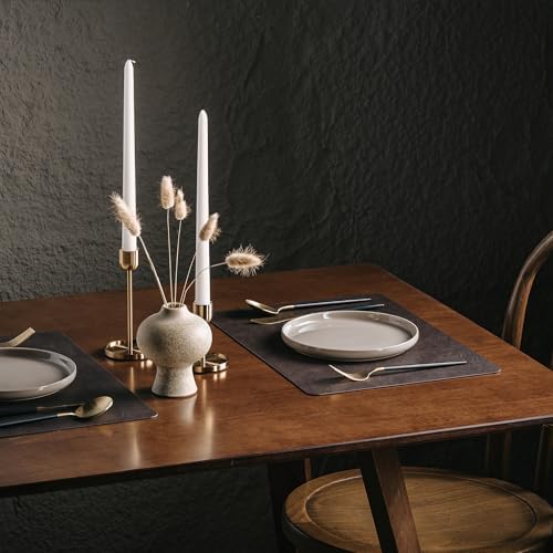 DOLOPL Placemats Set of 12, Reversible Dual-Color Faux Leather Place Mats - Image 6
