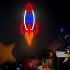 Rocket Neon Sign for Kids Bedroom, Space Decor for Boys Gaming Room - Image 4