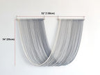 QULBUJ Dip Dye Large Macrame Wall Hanging Tie-Dye Yarn Tapestry Home Boho Wall Decor Ombre Art Headboard Bedroom Living Room 52" Wx34 L,Grey - Image 3