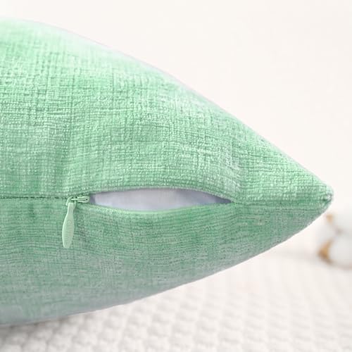 CaliTime Decorative Couch Throw Pillow Covers 18 X 18 Inches Grey Green - Image 4