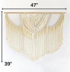 Macrame Wall Hanging Handmade Craftsmanship Woven Wall Art Boho 47" W*39" L - Image 4
