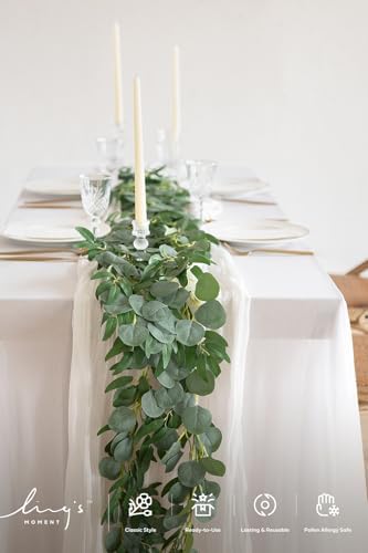 Ling's Moment Artificial Eucalyptus & Willow Garland, 5.9ft, 1pcs - Image 2