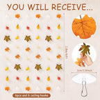 6 Pcs 35.4ft Fall Artificial Leaf Garlands with Hooks, Autumn Hanging Leaf Vines for Wedding Arch Table Thanksgiving Home Decor - Image 2