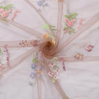 QueenDream 10FT Flower Table Runner Taupe Embroidery Wildflower Table Runners Seasonal Table Decorations Tulle Fabric for Home Bridal Shower Wedding Parties Indoor Decor - Image 6