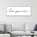 ZZJJHYWGQ Love You More Wall Decor Art, White, 40''×15'' - Image 4