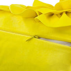 OiseauVoler 3D Flower Throw Pillow Cases Decorative Cushion Covers Soft Velvet Pillowcases Home Sofa Car Bed Room Decor 18 x 18 Inch Egg Yellow - Image 6