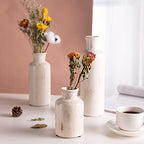 Ceramic Vase Set - 3 Small Vases,KAYLYNN Ceramic Vases for Rustic Home Decor, Living Room Decor, Table Décor, Bookshelf, Mantel Decor, Vases for Centerpieces, Vases for Flowers, Decorative - Image 2