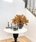 Briful Artificial Magnolia Leaves Stems 3 Pack 22in Yellow Brown Fake Magnolia Branches for Vase Fall Leaves Stems for Home Room Arrangements Centerpieces Thanksgiving Décor (Vase Not Included) - Image 5