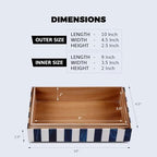 Handicrafts Home Decorative Storage Box 10x6 – Remote Organizer Box with Lid, Modern Decorative Keepsake Box, Boho Shelf Décor, Memory Box for Photos or Letters, Decorative Box for Table Décor - Image 2