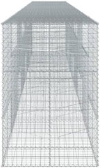vidaXL Gabion Basket with Cover 315"x39.4"x59.1" Galvanized Iron - Image 6