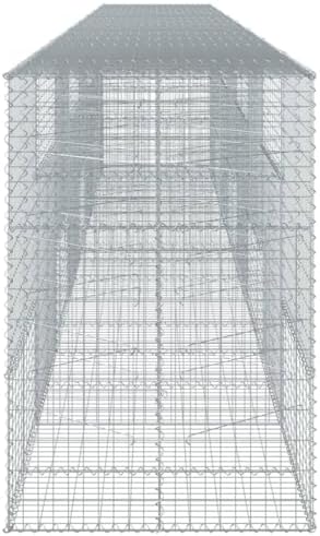 vidaXL Gabion Basket with Cover 315"x39.4"x59.1" Galvanized Iron - Image 6