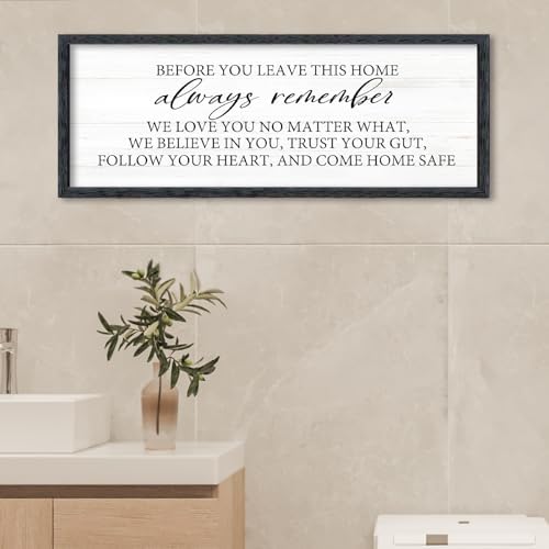 AuraPeak Before You Leave This Home Sign, 40"×15", Black - Image 6