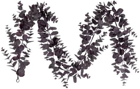 Vickerman 6' Artificial Burgundy Spiral Eucalyptus Garland - Image 3