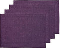 Solino Home 100% Pure Linen Placemats Grape, Athena 14 x 19 in, Set of 4 by SolinoHome