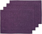 Solino Home 100% Pure Linen Placemats Grape, Athena 14 x 19 in, Set of 4 by SolinoHome
