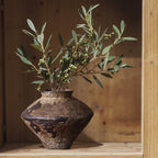 Wabi Sabi Rusty Vintage Vase, 6.3" Tall Wabi Sabi Decor Rustic Farmhouse Pottery Vase for Centerpiece, Textured Pottery Flower Vases for Home Decorative, Table, Living Room, Bedroom, Bathroom, Kitchen - Image 4