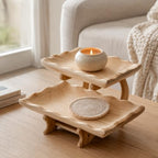 Wooden Serving Tray 3 Tier Tiered Tray countertop Organizer - Image 2