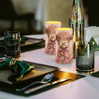Valentines Day Decor Flameless Candles Battery Candles with Remote Control Pink LED Pillar Candles Electric Fake Plastic Candles for Home Room Bedroom Holiday Decorations Set of 2 - Image 5