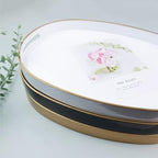 Orange Oval Decorative Tray with Handles, Versatile Serving Tray for Coffee Table, Ottoman, Ideal for Serving, Displaying, Organizing - Image 5