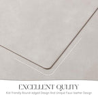 MOSAYT Vinyl Faux Leather Placemats, Set of 6, Light Grey - Image 5