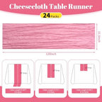 24 Pack Dusty Rose 10Ft Cheesecloth Table Runner - Image 2